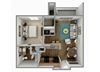 1 Bed 1 Bath Floor Plan 1 Bed 1 Bath Floor Plan at Kingwood Glen, Kingwood, TX